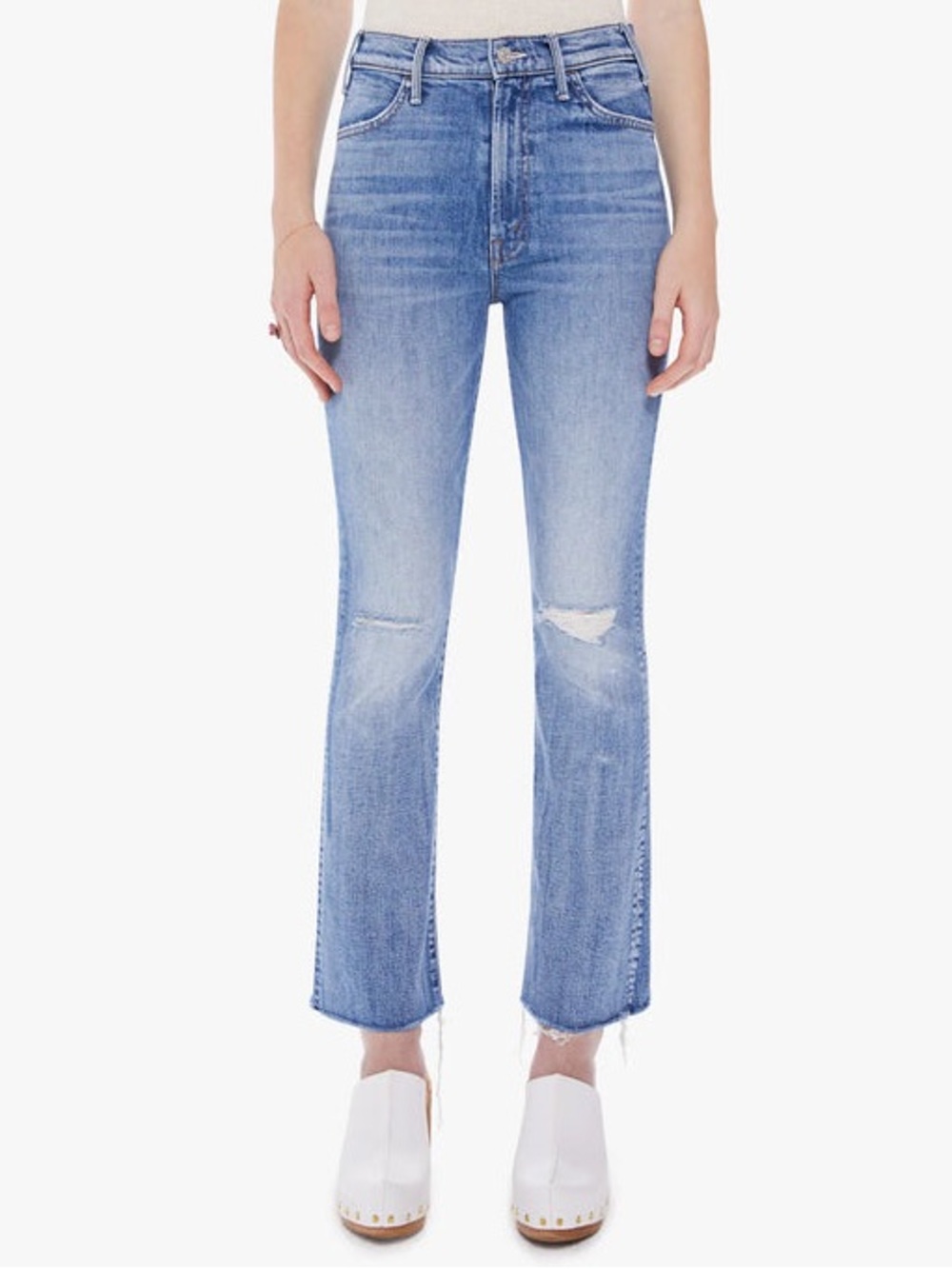 MOTHER The Hustler Ankle Fray Jeans